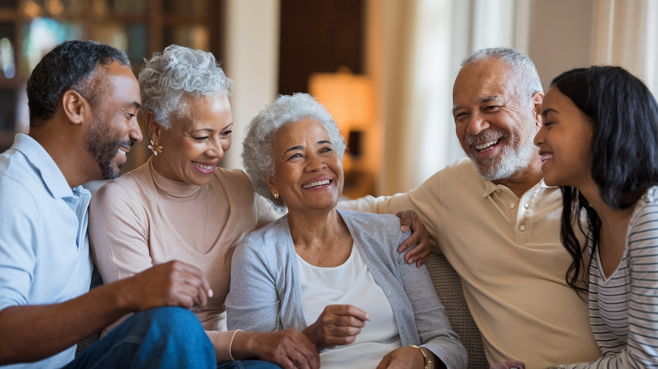 Multigenerational family Supporting aging parents
